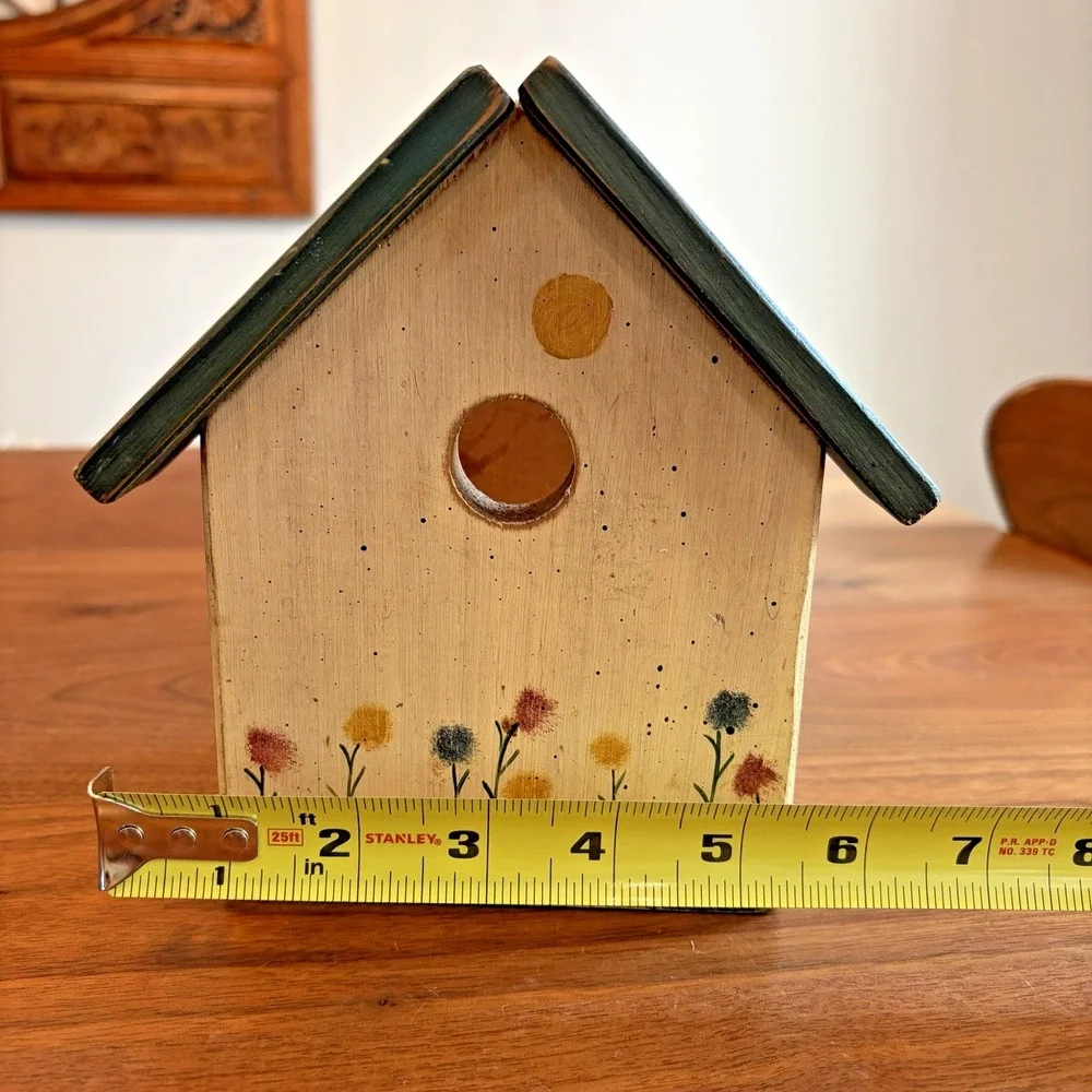 Wooden Birdhouse Napkin Holder Farmhouse Country Kitchen Backyard Cottage Core